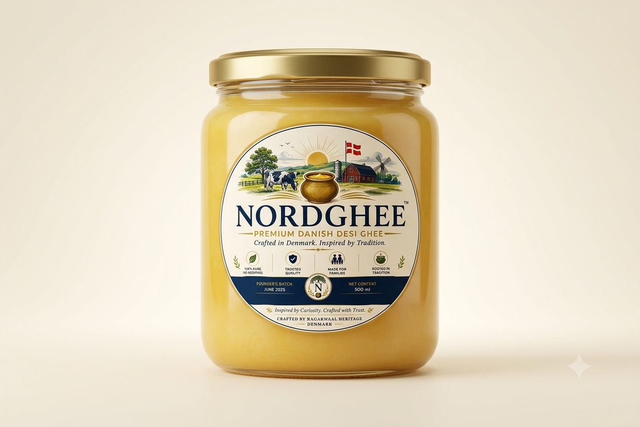 NordGhee 500 ml glass jar packaging